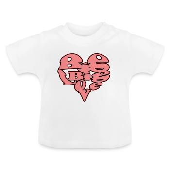 Big big love - T-shirt bio col rond Bébé - blanc - Devant