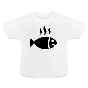 Un poisson mort pue - T-shirt bio col rond Bébé - blanc - Devant