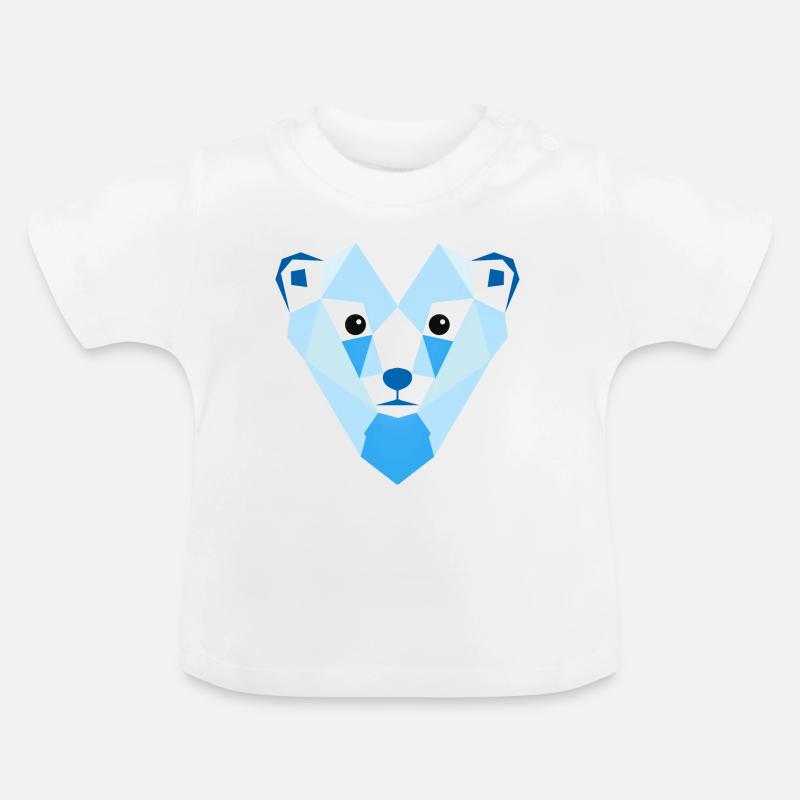 Polygon Eisbär - Baby Bio-T-Shirt mit Rundhals - Weiß