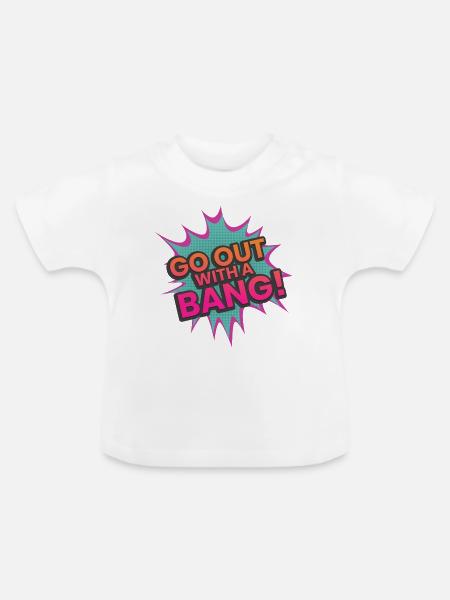 Sprechblase - Baby Bio-T-Shirt mit Rundhals - Weiß