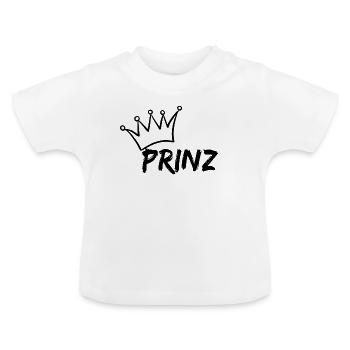 Prince - T-shirt bio col rond Bébé - blanc - Devant