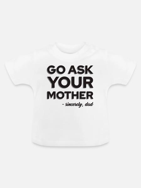 Vater - Baby Bio-T-Shirt mit Rundhals - Weiß