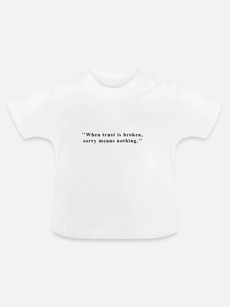 Confiance - T-shirt bio col rond Bébé - blanc