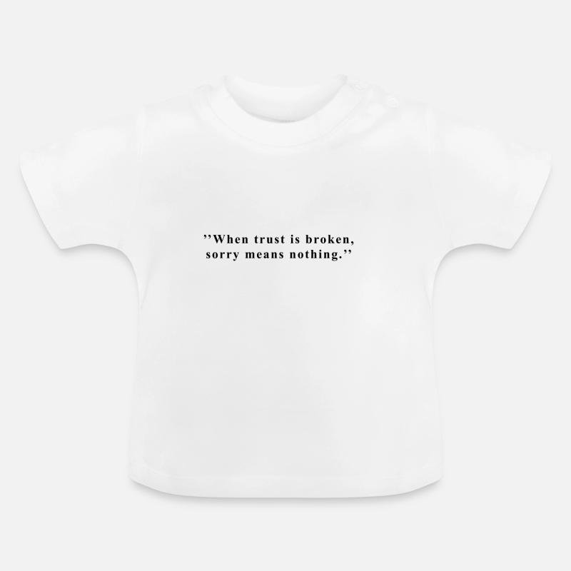 Confiance - T-shirt bio col rond Bébé - blanc