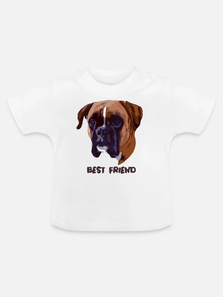 Best Friend - Baby Bio-T-Shirt mit Rundhals - Weiß