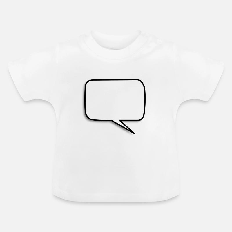 Sprechblase Form Weiß - Baby Bio-T-Shirt mit Rundhals - Weiß