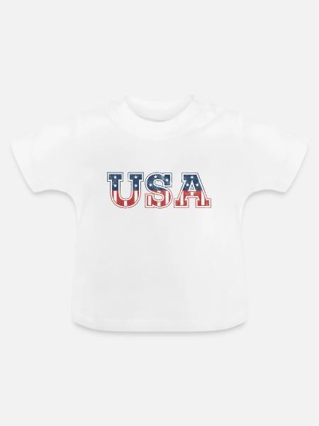 USA - Baby Bio-T-Shirt mit Rundhals - Weiß