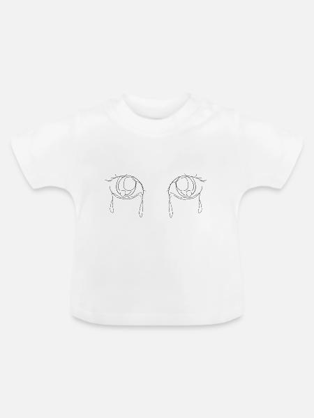 Auge manga - Baby Bio-T-Shirt mit Rundhals - Weiß