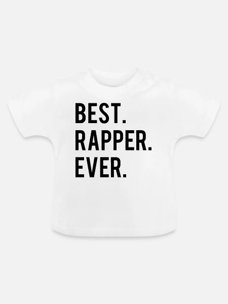 Best Rapper Ever - Baby Bio-T-Shirt mit Rundhals - Weiß