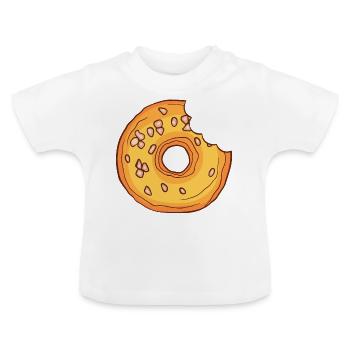 Donuts Confiserie Cookie Törtchen Kuchen Torten - Baby Bio-T-Shirt mit Rundhals - Weiß - Vorne