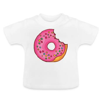 Donuts Confiserie Cookie Törtchen Kuchen Torten - Baby Bio-T-Shirt mit Rundhals - Weiß - Vorne