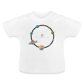 Planètes - T-shirt bio col rond Bébé - blanc - Devant