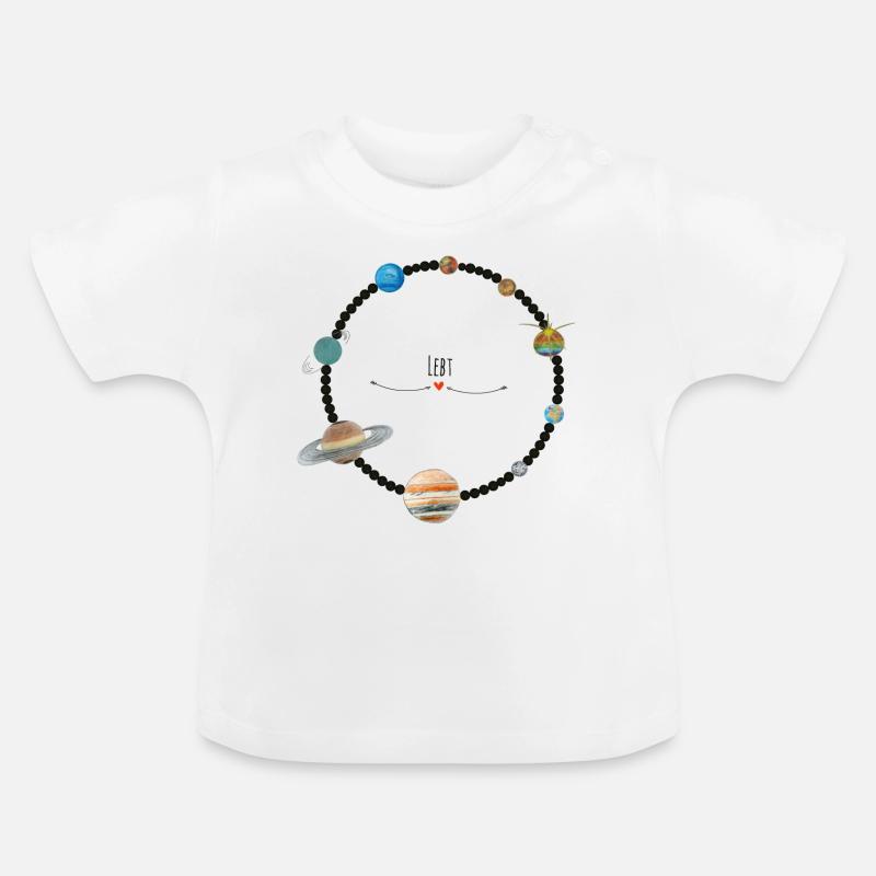 Planètes - T-shirt bio col rond Bébé - blanc