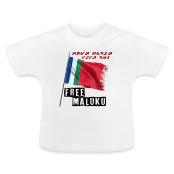 Moluques libres - T-shirt bio col rond Bébé - blanc - Devant