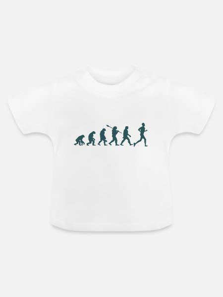 Entwicklung des Marathons - Baby Bio-T-Shirt mit Rundhals - Weiß