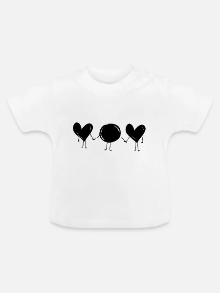 drei Freunde - Baby Bio-T-Shirt mit Rundhals - Weiß