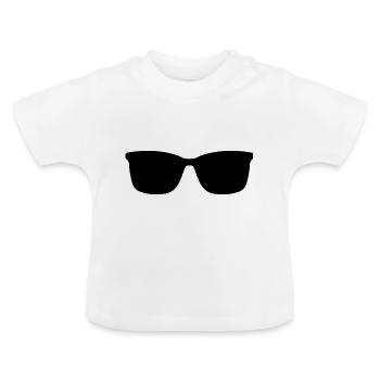 Sonnenbrille - Baby Bio-T-Shirt mit Rundhals - Weiß - Vorne