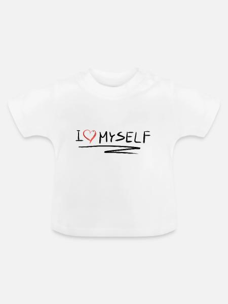 ich liebe mich selbstliebe herz - Baby Bio-T-Shirt mit Rundhals - Weiß