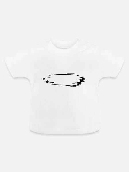 strich symbol risse - Baby Bio-T-Shirt mit Rundhals - Weiß