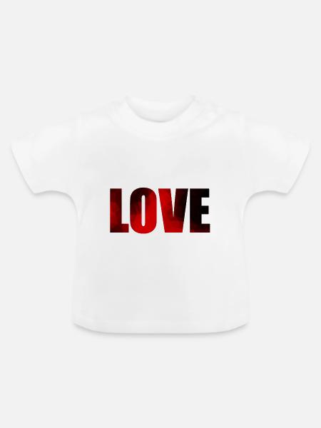 Liebe Hochzeit Verlobung - Baby Bio-T-Shirt mit Rundhals - Weiß