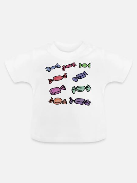 BonBons - Baby Bio-T-Shirt mit Rundhals - Weiß