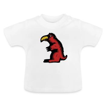 monstre - T-shirt bio col rond Bébé - blanc - Devant