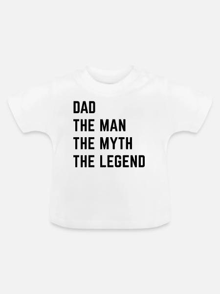 Papa - Baby Bio-T-Shirt mit Rundhals - Weiß
