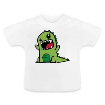 Monster - Baby Bio-T-Shirt mit Rundhals - Weiß - Vorne