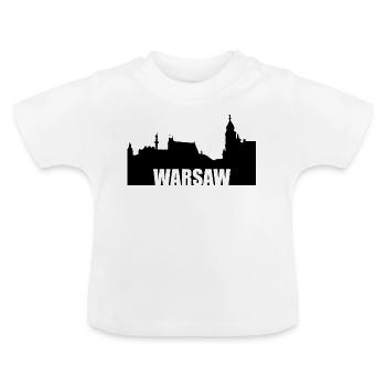 Warschau - Baby Bio-T-Shirt mit Rundhals - Weiß - Vorne