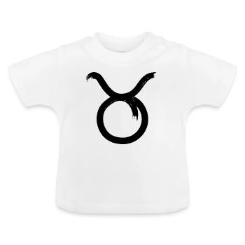 Signes du zodiaque taureau du zodiaque - T-shirt bio col rond Bébé - blanc - Devant