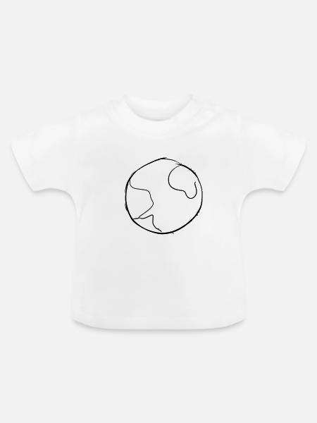 Planet Menschheit - Baby Bio-T-Shirt mit Rundhals - Weiß