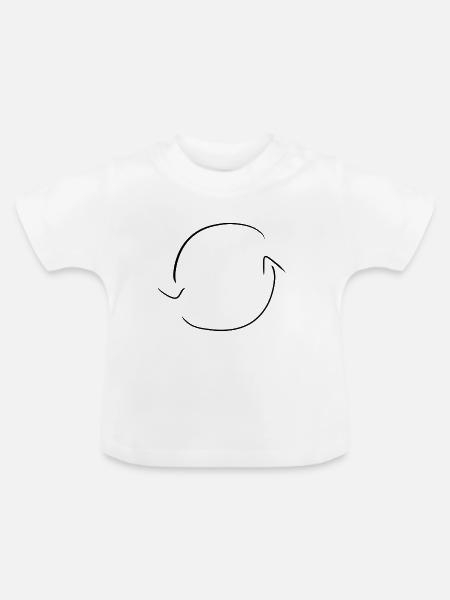 kreislauf kreis - Baby Bio-T-Shirt mit Rundhals - Weiß