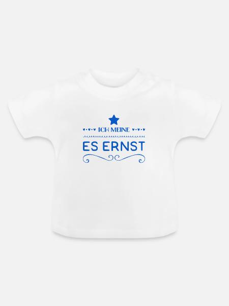 ich meine es ernst - Baby Bio-T-Shirt mit Rundhals - Weiß