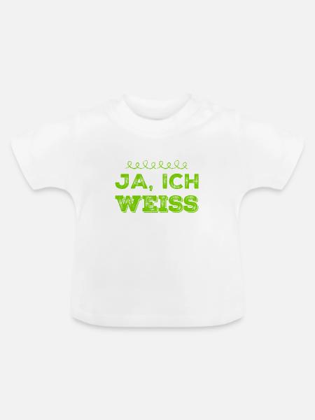 ist mir klar - Baby Bio-T-Shirt mit Rundhals - Weiß