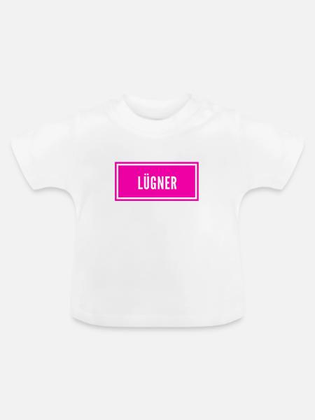 so sieht ein Lügner aus - Baby Bio-T-Shirt mit Rundhals - Weiß