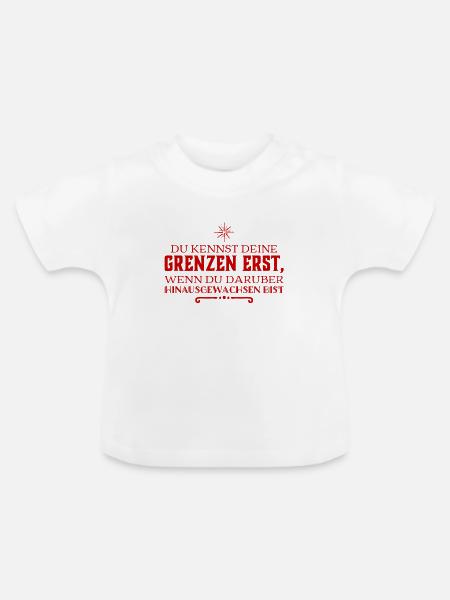 Grenzen überwinden - Baby Bio-T-Shirt mit Rundhals - Weiß