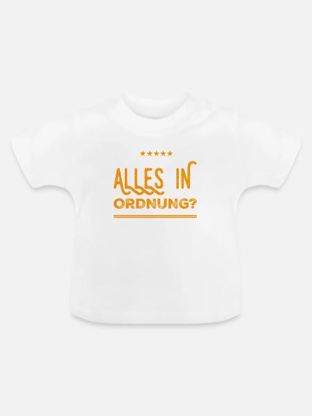 alles fein? - Baby Bio-T-Shirt mit Rundhals - Weiß