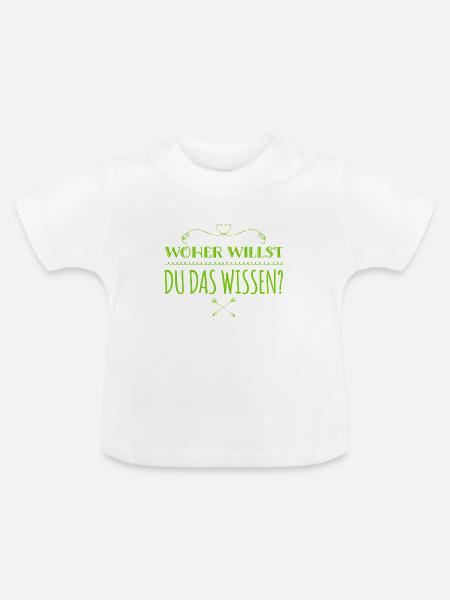 da bin ich kritisch - Baby Bio-T-Shirt mit Rundhals - Weiß