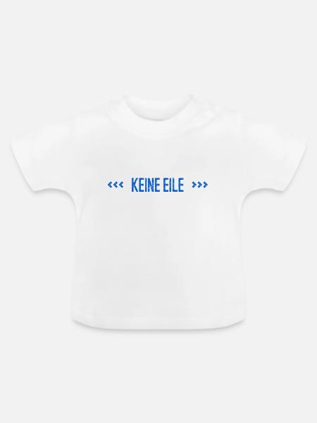 ganz in Ruhe - Baby Bio-T-Shirt mit Rundhals - Weiß