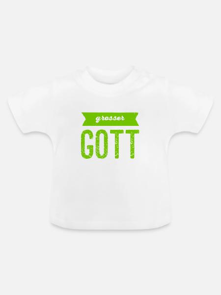 großer Gott - Baby Bio-T-Shirt mit Rundhals - Weiß
