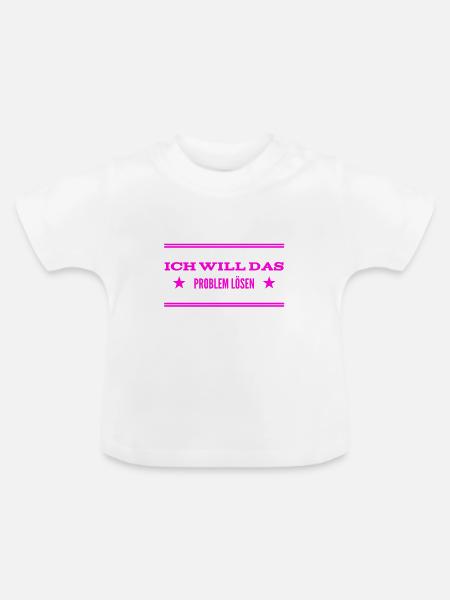 kein Problem - Baby Bio-T-Shirt mit Rundhals - Weiß