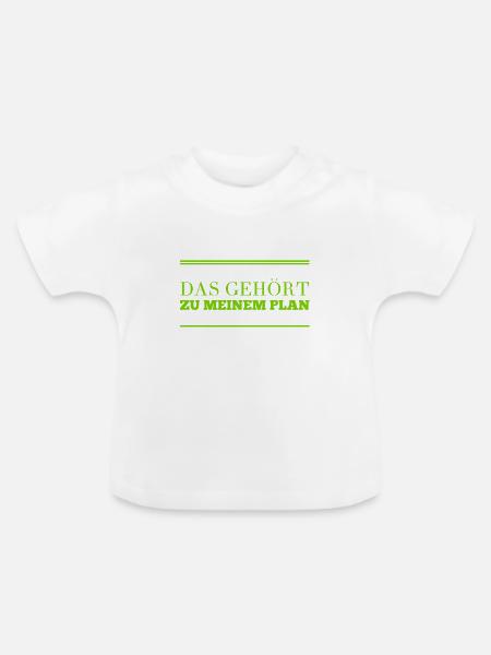 Teil des Plans - Baby Bio-T-Shirt mit Rundhals - Weiß