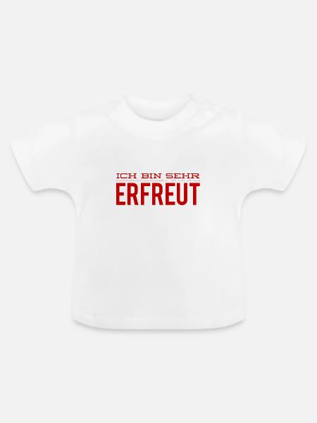schön sie zu treffen - Baby Bio-T-Shirt mit Rundhals - Weiß