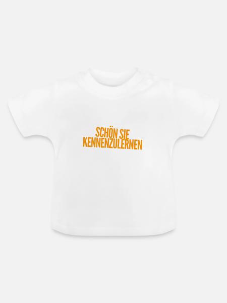 schön sie zu treffen - Baby Bio-T-Shirt mit Rundhals - Weiß