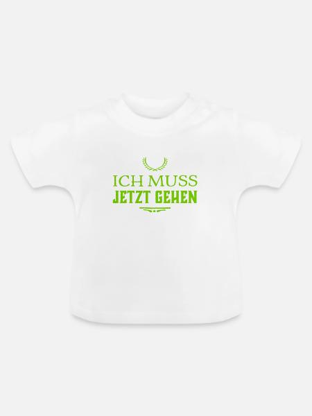 Zeit zu gehen - Baby Bio-T-Shirt mit Rundhals - Weiß