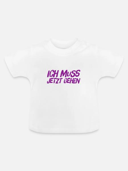 Zeit zu verschwinden - Baby Bio-T-Shirt mit Rundhals - Weiß