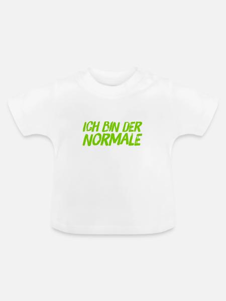 ich bin normal - Baby Bio-T-Shirt mit Rundhals - Weiß