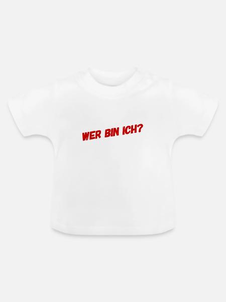ich suche mich - Baby Bio-T-Shirt mit Rundhals - Weiß