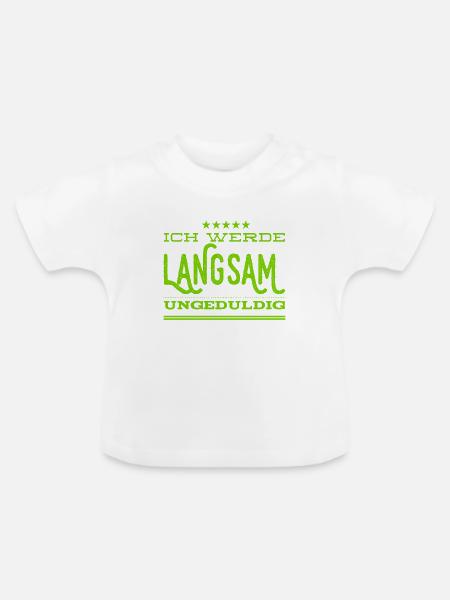 angespannt - Baby Bio-T-Shirt mit Rundhals - Weiß