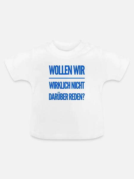 darüber reden - Baby Bio-T-Shirt mit Rundhals - Weiß